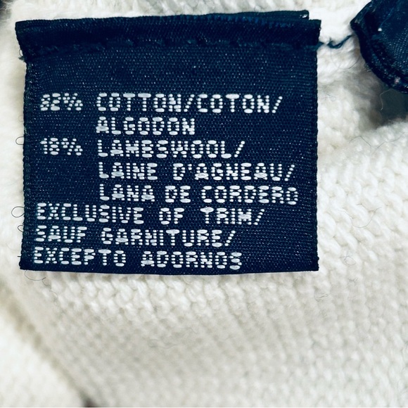 Vintage Tommy Hilfiger Womens Sweater Blue Ivory Nordic Fair Isle Preppy, XL - Picture 7 of 10